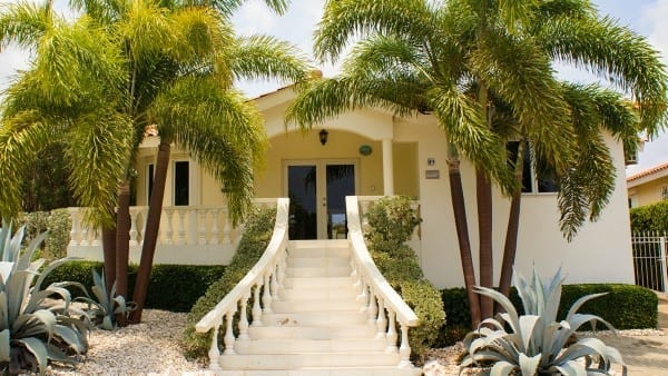 Vakantiehuis Curacao 6 vakantiehuis-curacao-villa-kas-orana-palmbomen