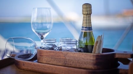 Maxie Sailing Curacao exterior view Galaxie cheers private charter curacao 450x253 1